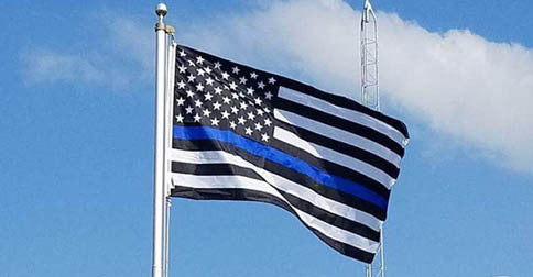 A Reflection on the Thin Blue Line American Flag