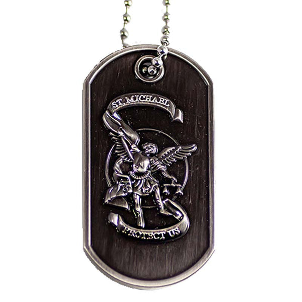 Thin Blue Line St. Michael Dog Tag Thin Blue Line USA