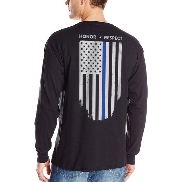 Thin blue line flag hotsell t shirt