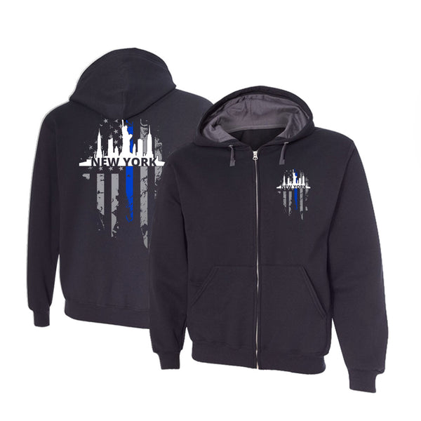 ●ANOTHERYOUTH● 002-23 line zip-up Tシャツ - blue Hoodie Zip-up “Shinkai Tatpooh