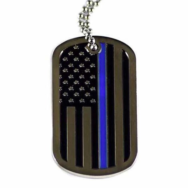Thin blue line online dog tag