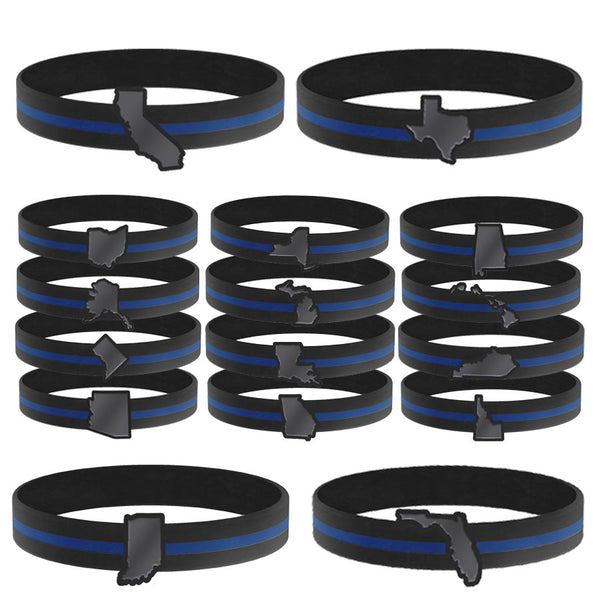 Mens thin blue line bracelet discount