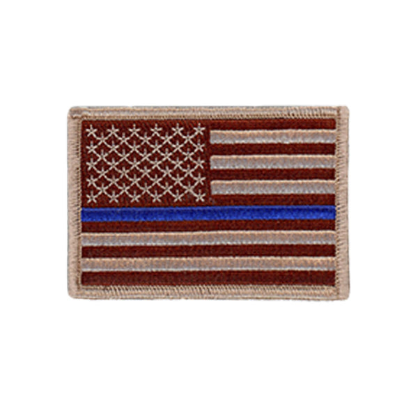 Subdued Thin Blue Line American Flag Patch - Multiple Styles