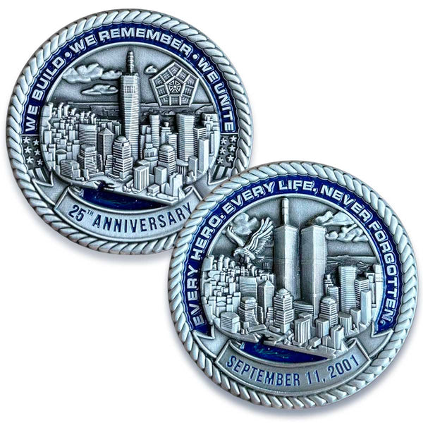 Pre-Order: 9/11 25th Anniversary Challenge Coin, 2 Inch