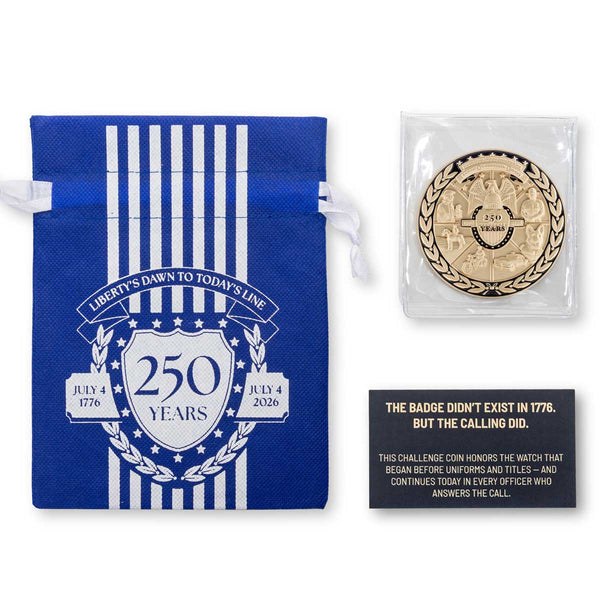 250 Years of Answering the Call - Challenge Coin, 2.50" + Gift Bag
