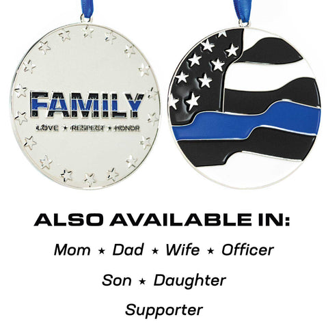 Personalized Titles (Multiple Options) - Thin Blue Line Ornament