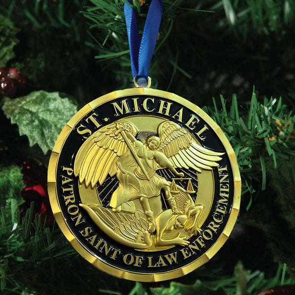 Ornament - Thin Blue Line, St. Michael