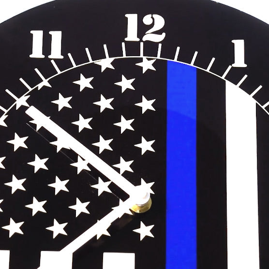 Thin Blue Line Clock, Glass