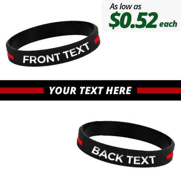 Custom - Thin Red Line Wristbands