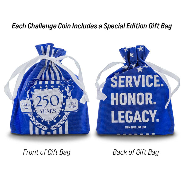 250 Years of Answering the Call - Challenge Coin, 2.5" + Gift Bag
