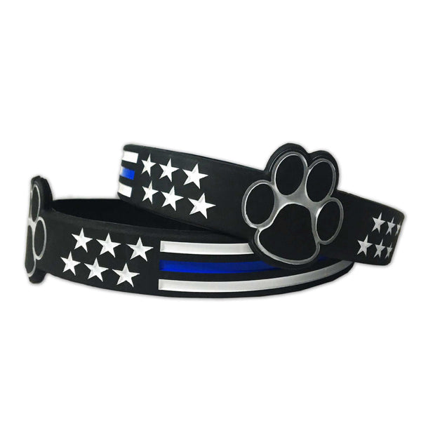 Thin Blue Line K9 Paw Bracelet