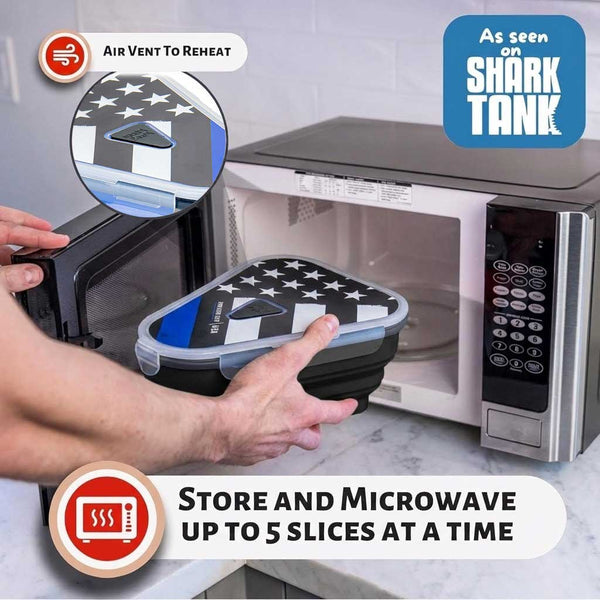 Pizza Pack® - Thin Blue Line USA, Police, Special Edition - Reusable Pizza Storage Container