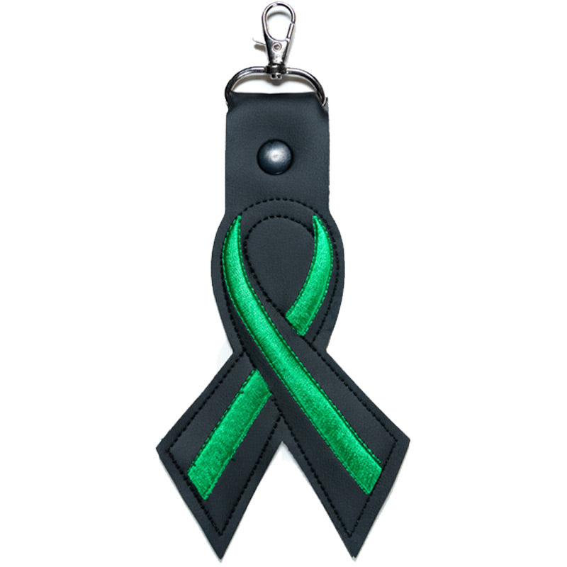 Thin Green Line Leather Keychain - Thin Blue Line USA