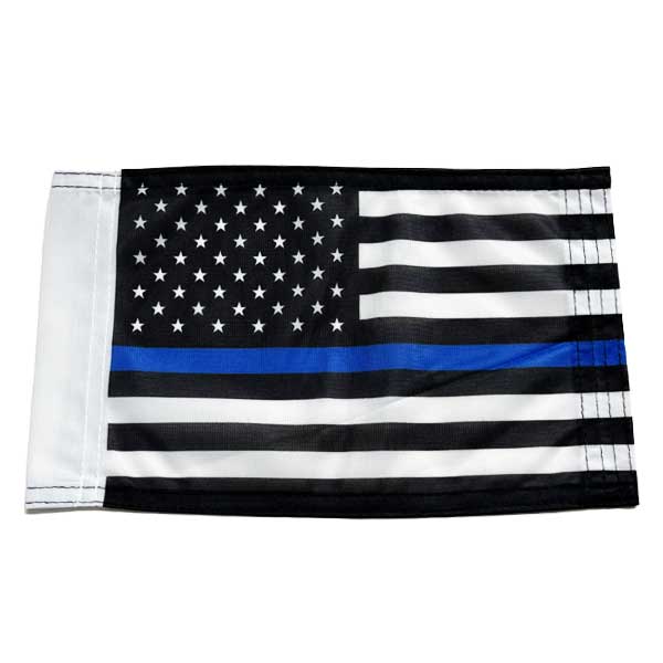 Motorcycle Flag - Thin Blue Line, 6 x 9 Inches