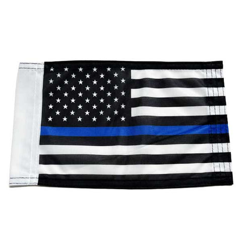Motorcycle Flag - Thin Blue Line, 6 x 9 Inches