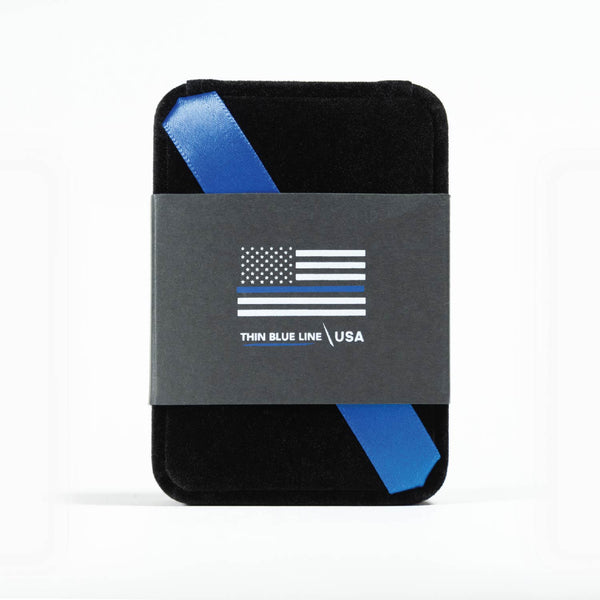 Women's Special Edition Thin Blue Line Bar Necklace | 18kt Gold Plated