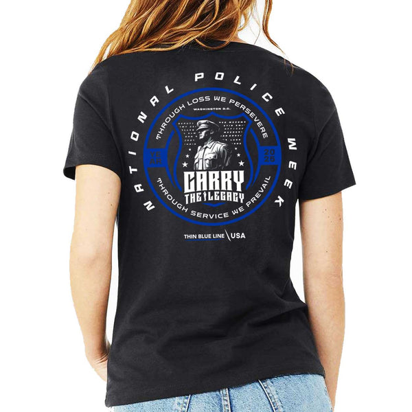 "Relaxed" Fit - Women's V-Neck T-Shirt, Police Week 2025, Limited Edition
