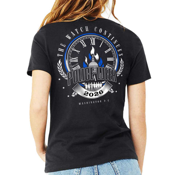 "Relaxed" Fit - Women's V-Neck T-Shirt, Police Week 2026, Limited Edition