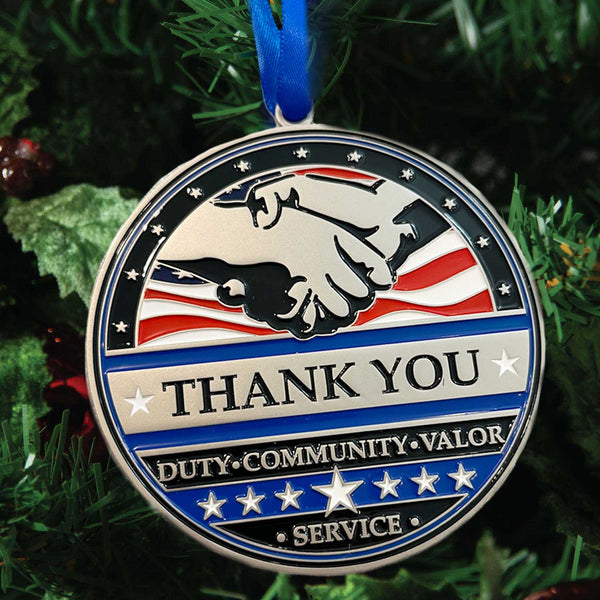 Ornament - Thin Blue Line, Thank You