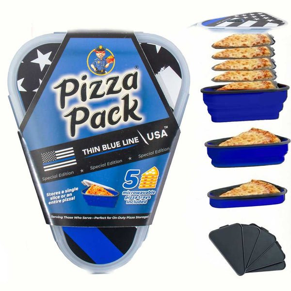 Pizza Pack® - Thin Blue Line USA, Police, Special Edition - Reusable Pizza Storage Container
