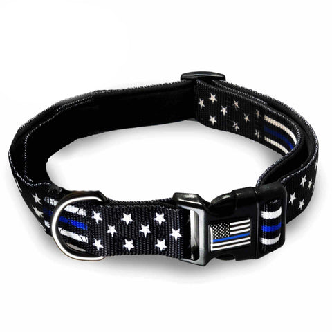 Dog Collar - Stars and Stripes Thin Blue Line