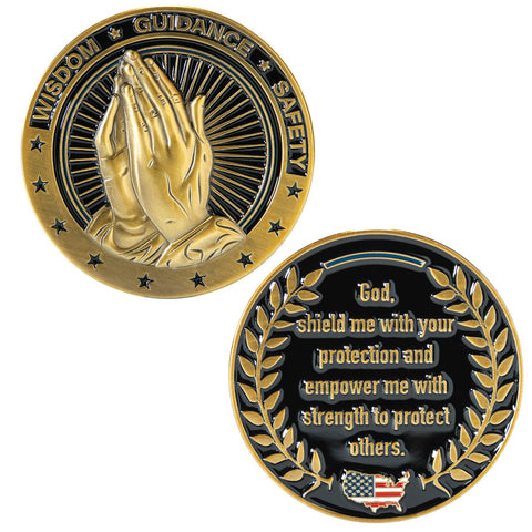 Prayer Challenge Coin - Wisdom, Guidance, Safety