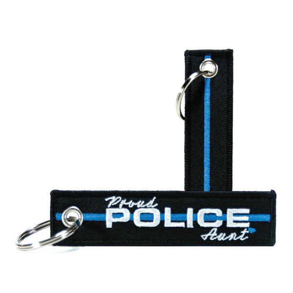 Personalized Titles (Multiple Options) - Thin Blue Line Keychain