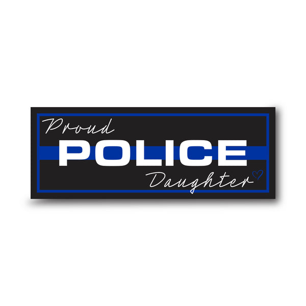 Personalized Titles (Multiple Options) - Thin Blue Line Sticker, Rectangle