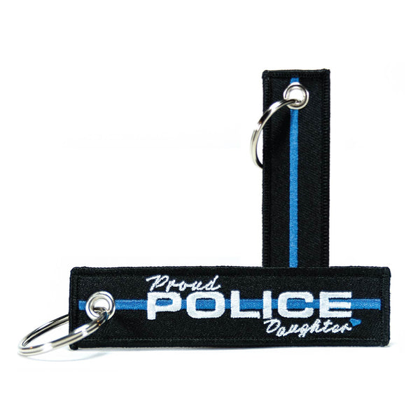 Personalized Titles (Multiple Options) - Thin Blue Line Keychain