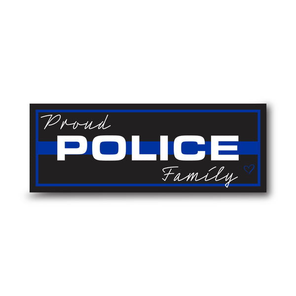 Personalized Titles (Multiple Options) - Thin Blue Line Sticker, Rectangle