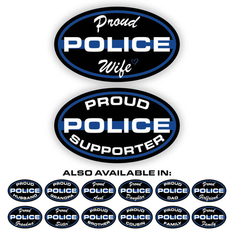 Personalized Titles (Multiple Options) - Thin Blue Line Sticker, Oval