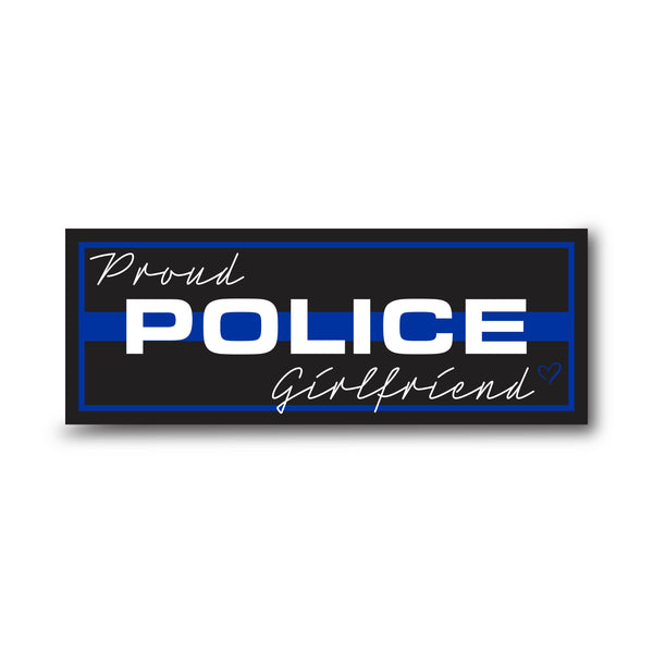 Personalized Titles (Multiple Options) - Thin Blue Line Sticker, Rectangle