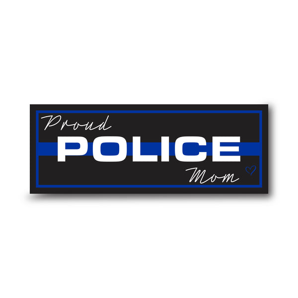 Personalized Titles (Multiple Options) - Thin Blue Line Sticker, Rectangle