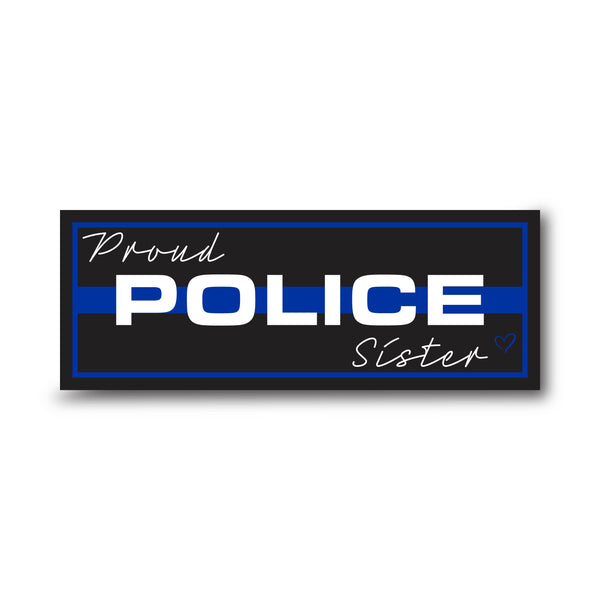 Personalized Titles (Multiple Options) - Thin Blue Line Sticker, Rectangle