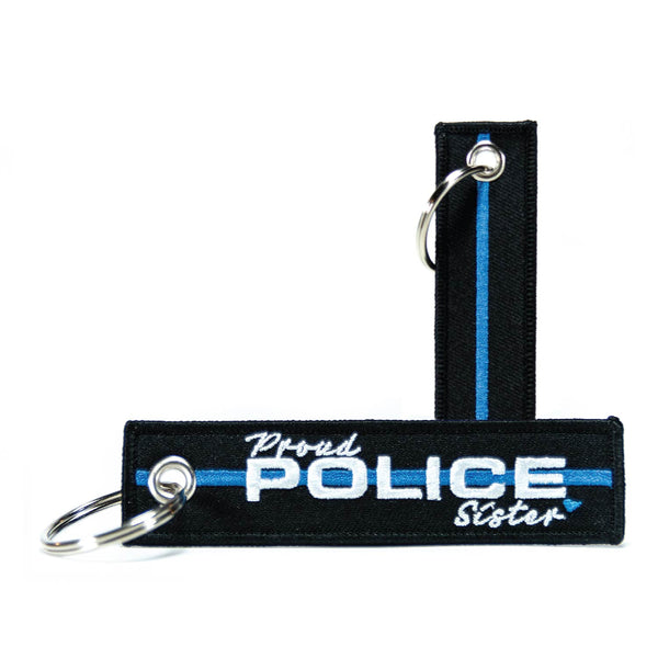Personalized Titles (Multiple Options) - Thin Blue Line Keychain