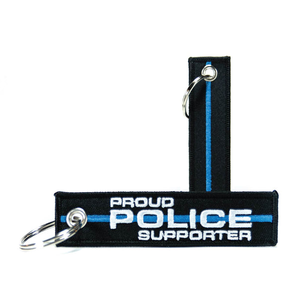 Personalized Titles (Multiple Options) - Thin Blue Line Keychain