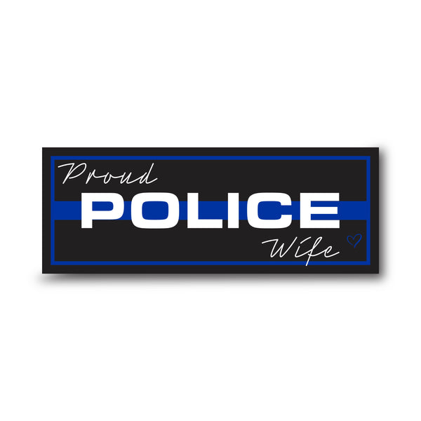 Personalized Titles (Multiple Options) - Thin Blue Line Sticker, Rectangle