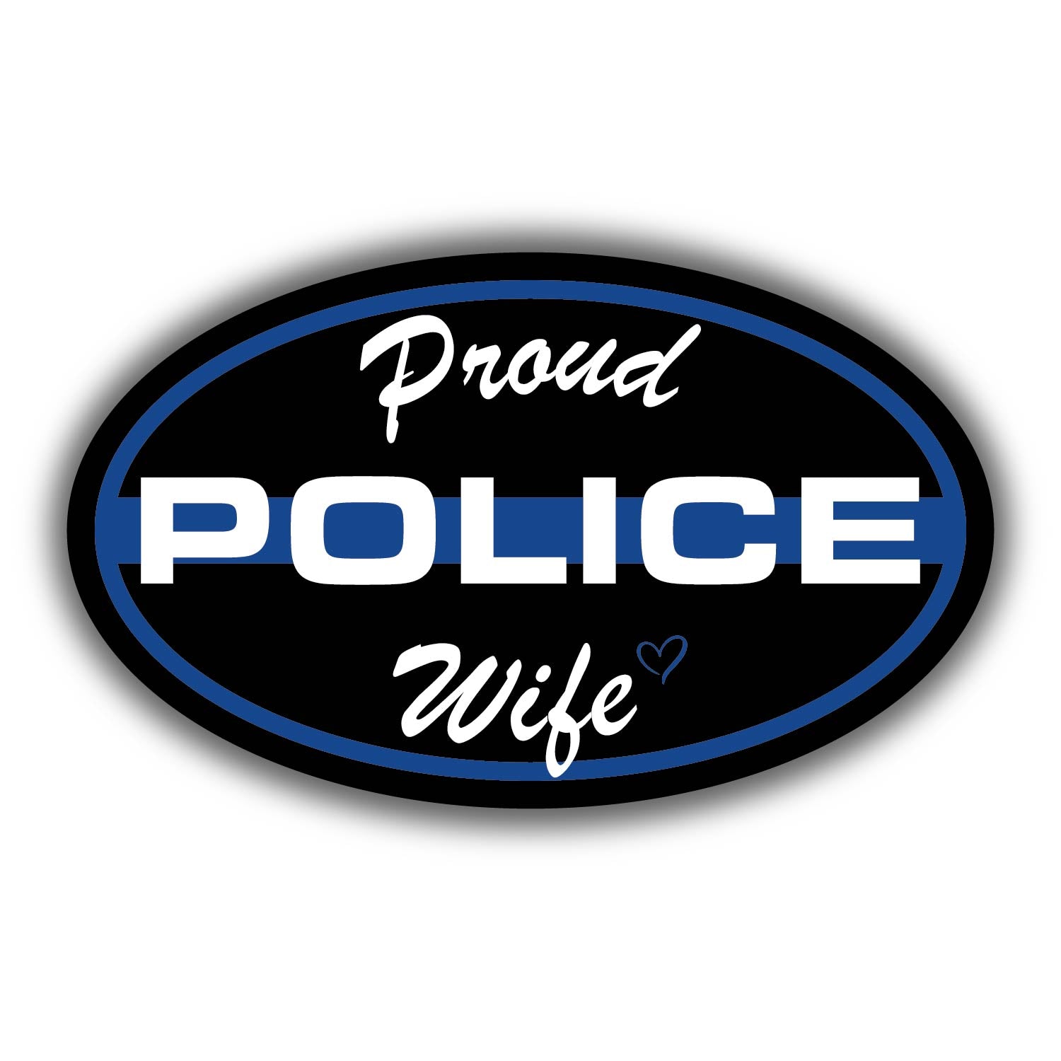 6-Pack Thin Blue Line Reflective Decals – 2x4 Inch Police Stickers For Car, Truck, Or SUV