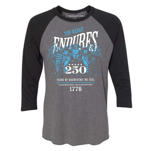 250 Years - The Badge Endures Three-Quarter Raglan T-Shirt