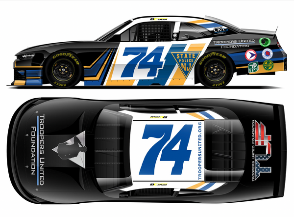 NASCAR DAWSON CRAM NO. 74 TROOPERS UNITED FOUNDATION NASCAR XFINITY SERIES®
