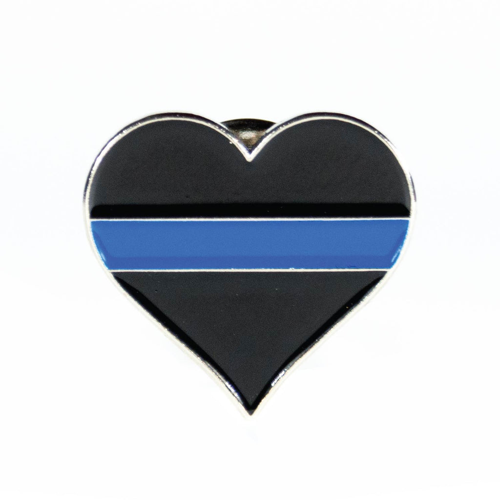 Blue Line Pin Thin Blue Line Heart Pin - Thin Blue Line USA