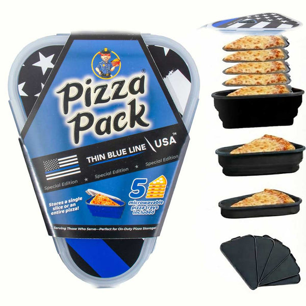 Pizza Pack® - Thin Blue Line USA, Police, Special Edition - Reusable Pizza Storage Container