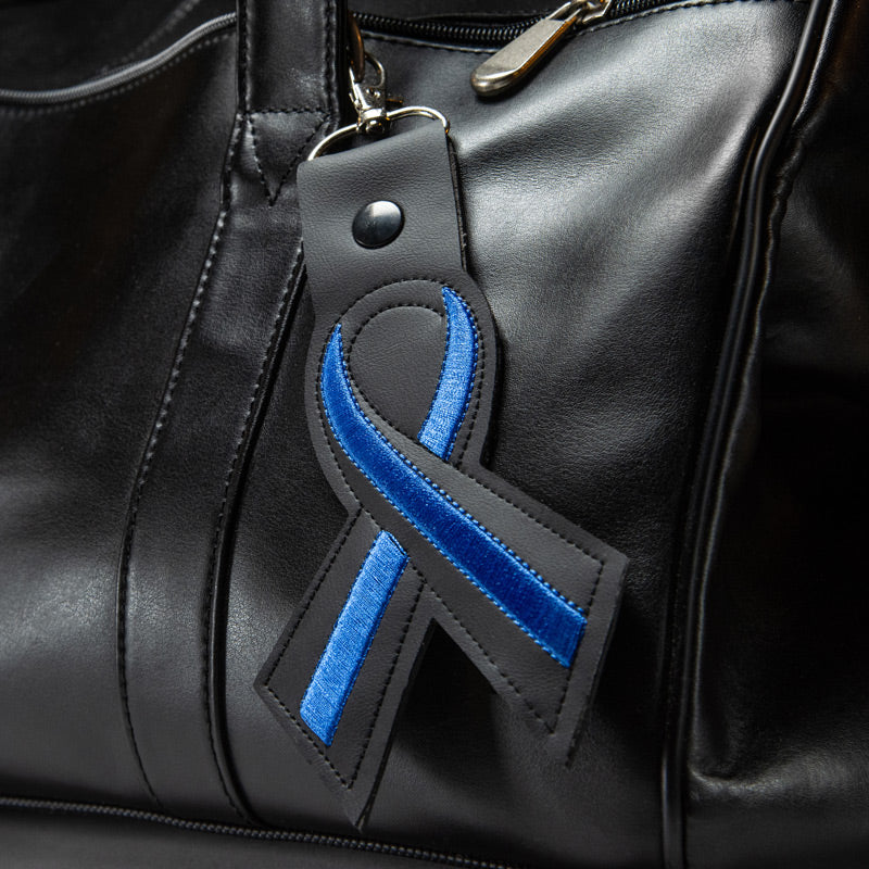 Thin Blue Line Leather Keychain - Thin Blue Line USA