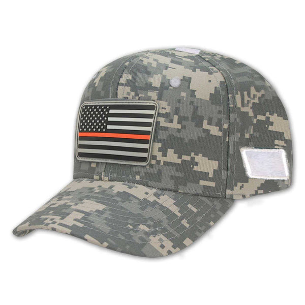 Camo Operator's Hat & Thin Red Line Morale Patch