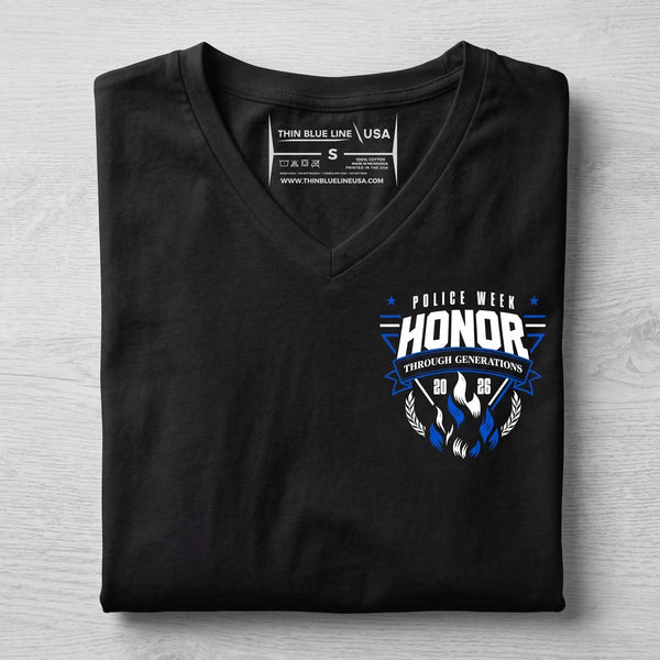 "Relaxed" Fit - Women's V-Neck T-Shirt, Police Week 2026, Limited Edition