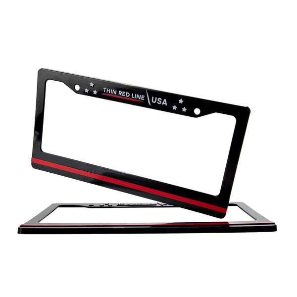 License Plate Frame - Thin Red Line