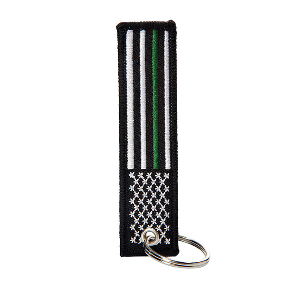 Thin Green Line® Military American Flag Patch Keychain