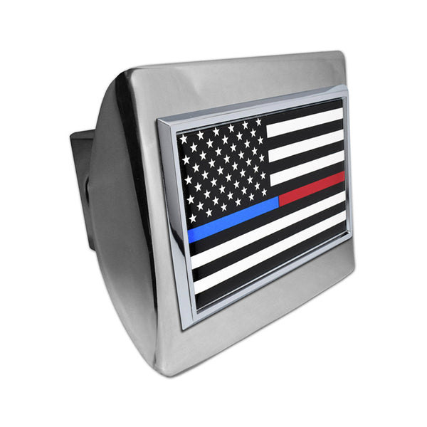 Dual Line American Flag - Hitch Cover