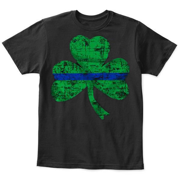 Youth Thin Blue Line St. Patrick's Shamrock - Kids