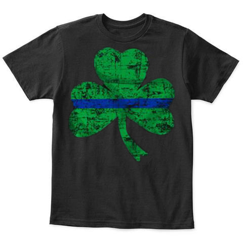 Youth Thin Blue Line St. Patrick's Shamrock - Kids